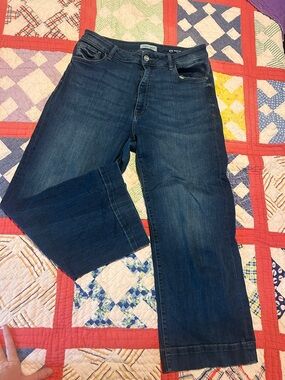 Warp + Weft Dark Indigo Wide-Leg Jeans